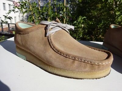 CLARKS ORIGINALS WALLABEE Desert Herr Schuhe Wildleder Sand Gr.44(UK9,5G) f.Neuw