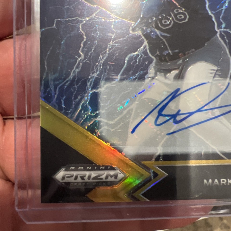 Mark Vientos Auto Gold 8/10 Prizm Thunderstruck 2022 Panini Draft Picks
