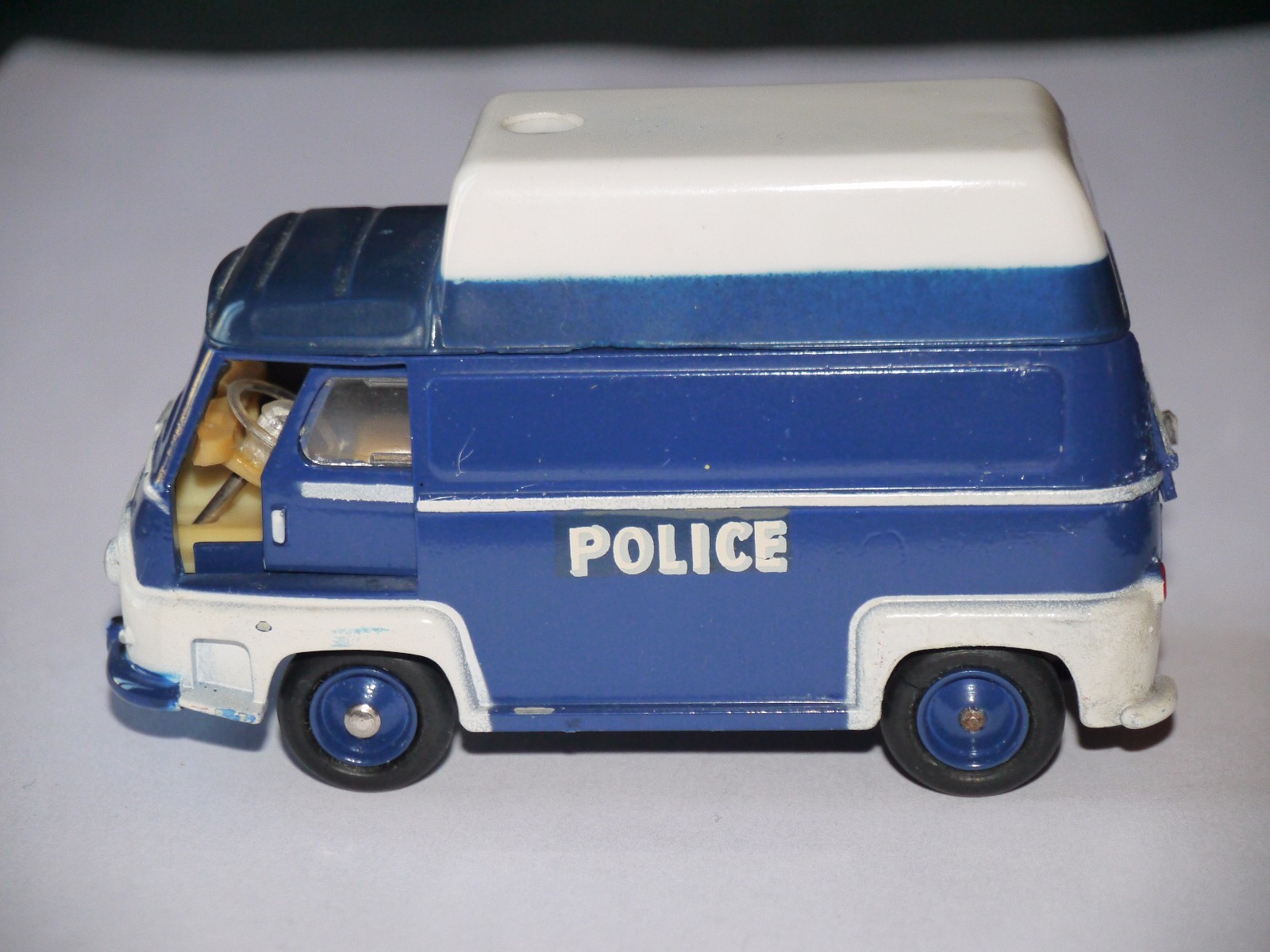 CIJ Renault Estafette Police – Miniature France Peu Fréquente (État D'usage)