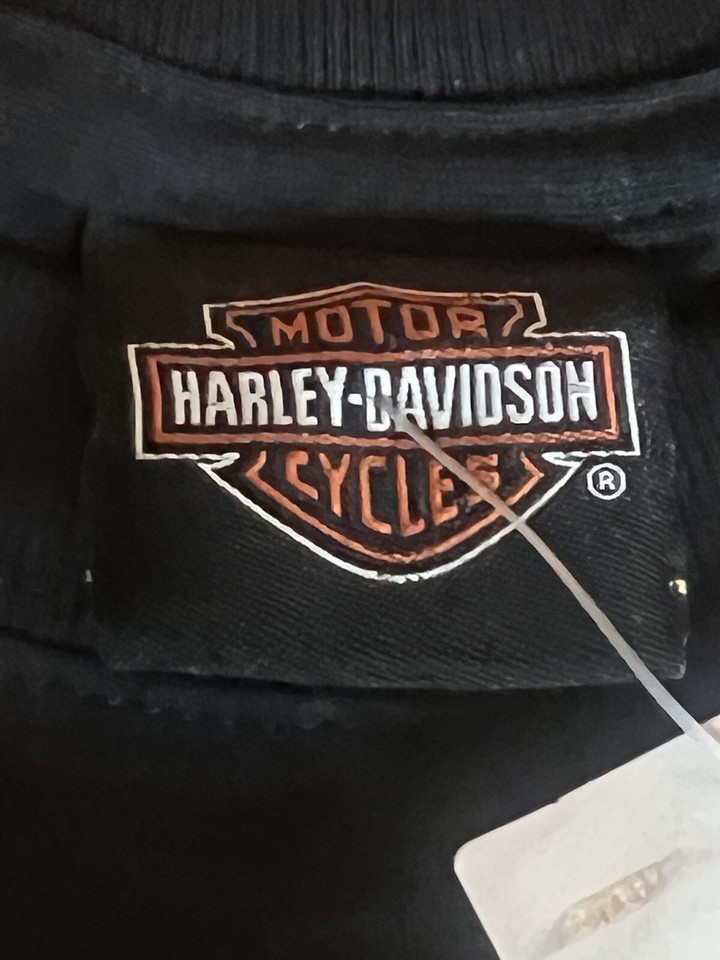 Harley Davidson Gold Rush Black Shirt Elko Nevada Long Sleeve Men Size