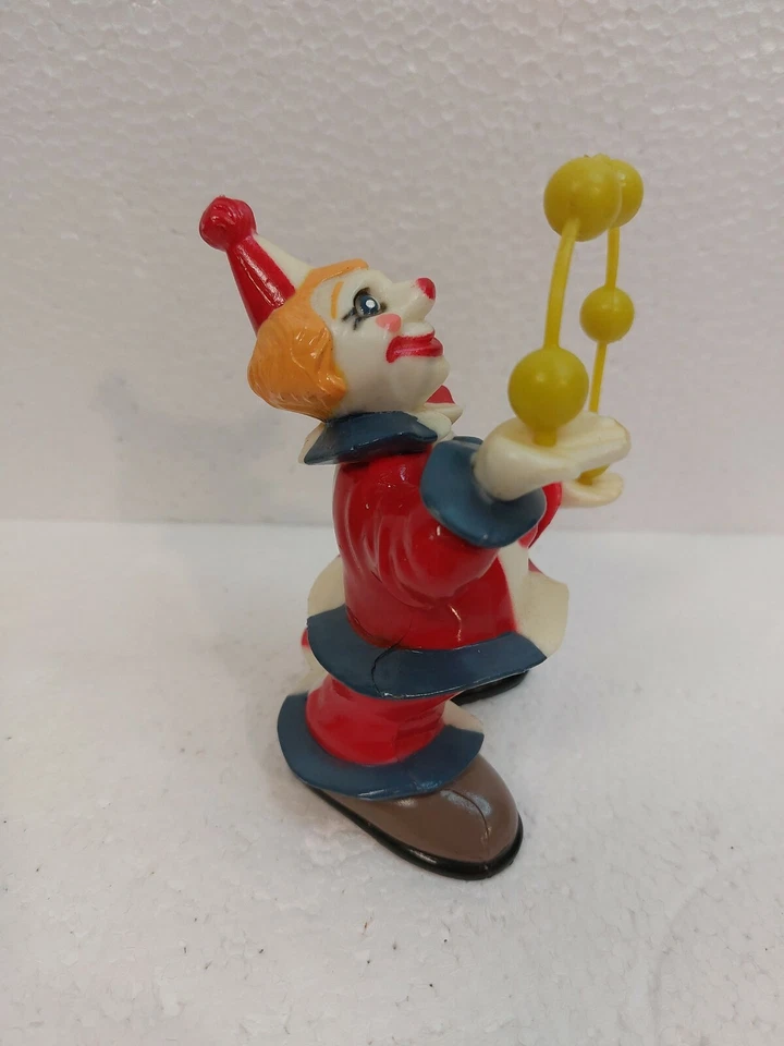 Boneco de plástico vintage 1977 Wilton topo de bolo malabarismo palhaço topo de bolo 4" - Imagem 3 de 4