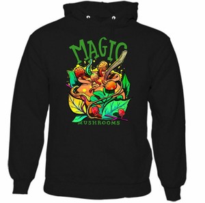 Magic Mushrooms Mens Funny LSD Hoodie Psychedelic Glastonbury Festival Leeds