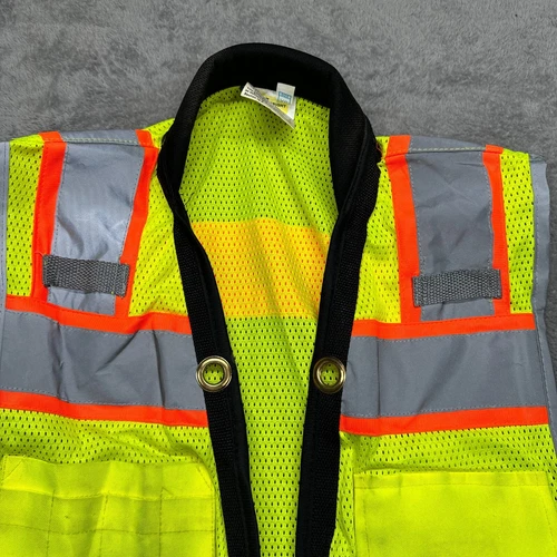 Shine Bright Safety Vest Yellow Red Type R Class 2 Pockets Mens XS image 4
