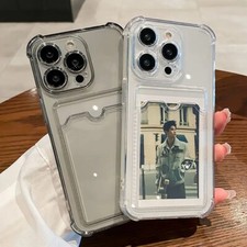Case For iPhone 16 15 14 13 12 11 Pro Max Mini X XR 7 8 Plus Card Slot Bag Holdr