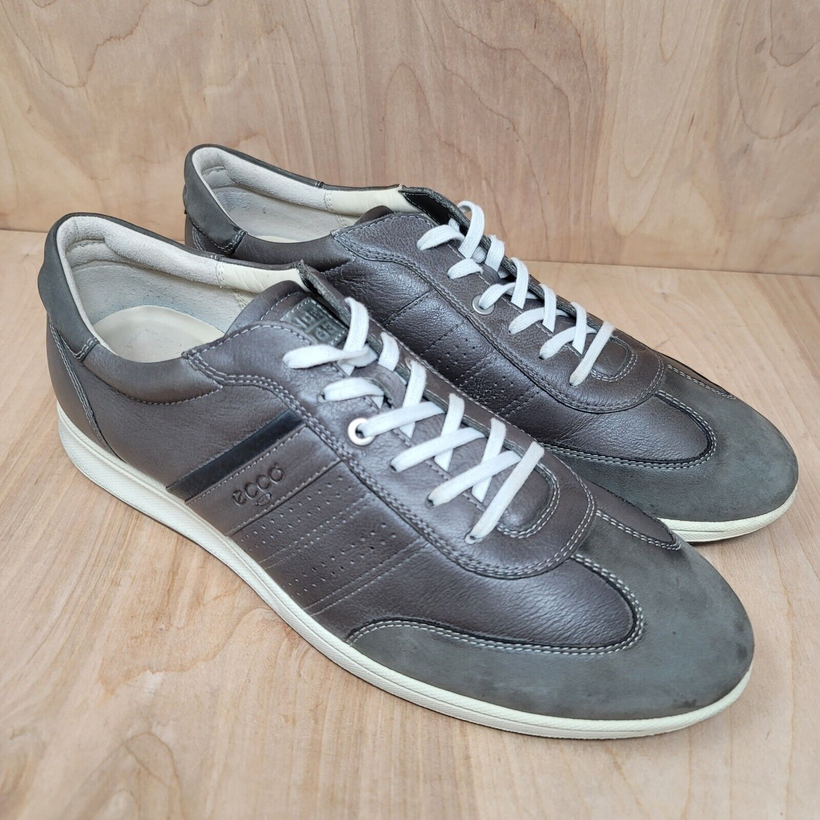 machine solide pint Ecco Since 1963 Mens Sneakers Size 11-11.5 EU 45 Gray Casual Leather Shoes  | eBay