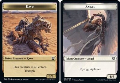 10 Token Cards - KAVU / ANGEL - Commander: Dominaria United DMC - MTG FTG