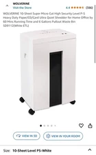 Wolverine 10-Sheet Super Micro Cut High Security Level