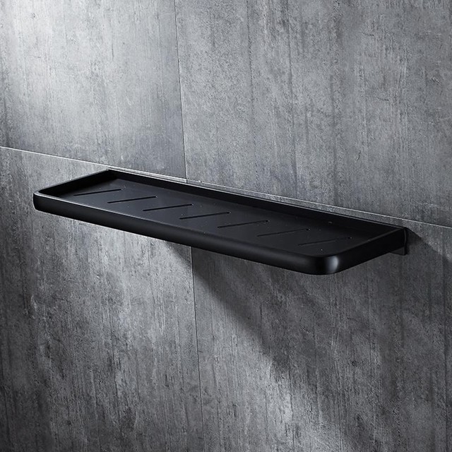 50cm Modern Black Space Aluminium Wall Mounted Bathroom Shower Shelf Storage for sale online eBay