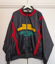 Giacca tuta Prince vintage taglia XL grigia con logo ricamato e zip