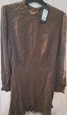 New look vintage brown dress size 14