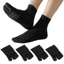 Japanese Tabi Socks 4 Pairs Split Toe Anti-Slip Unisex Flip Flop Socks