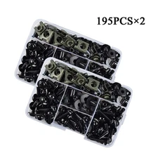 195Pcs Universal Motorcycle Bodywork Screws M5 M6 Fairing Bolts Nuts Kit 2Set