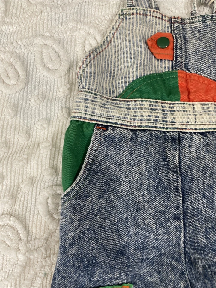 Vintage 90’s Lee Kids Denim Overalls Baby Boy 24 Months Skater  - Image 3 of 4