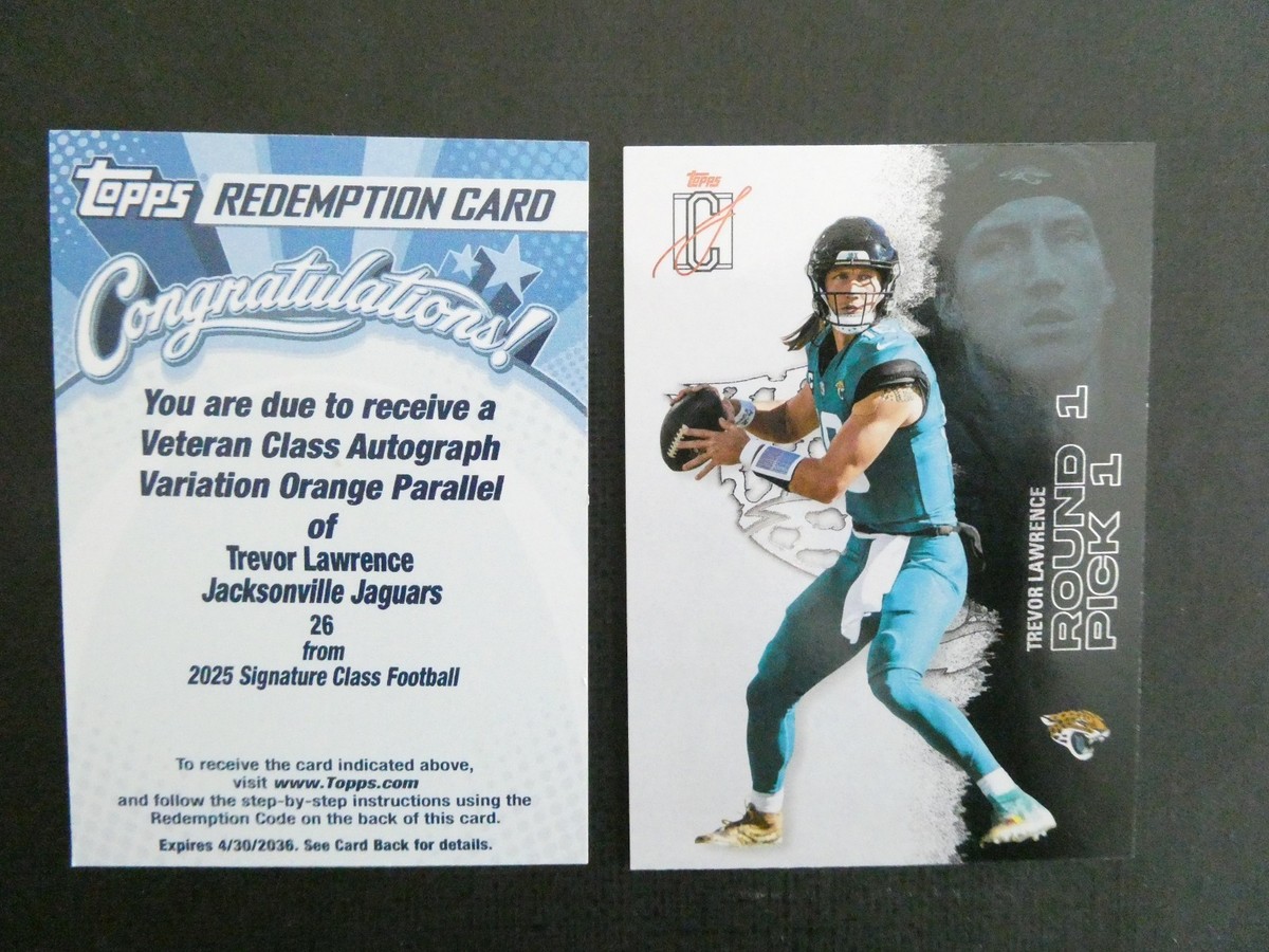 TREVOR LAWRENCE 2025 Topps Signature Veteran Orange AUTO Autograph