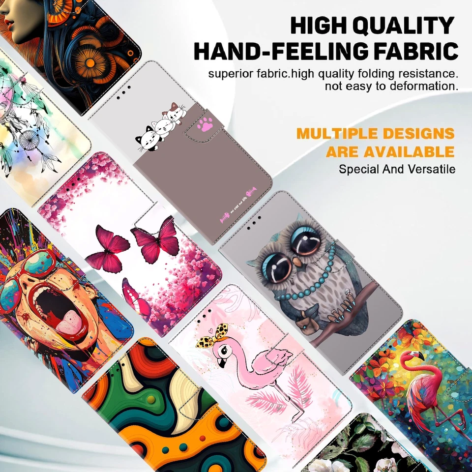 For Google Pixel 7 8 9 10 Pro XL 7A 8A 9A Wallet Flip Pattern Leather Case Cover - Image 4 of 4