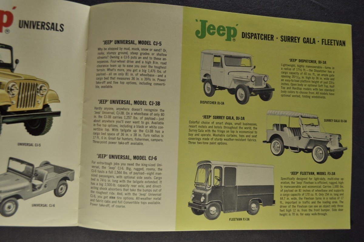 1962 Jeep Brochure CJ-5 6 Universal 4x4 Wagoneer Gladiator Pickup