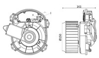 Mahle InnenraumgebläSe AB 295 000S 150Mm 290W 12V FüR Mercedes Klasse Sports CLA