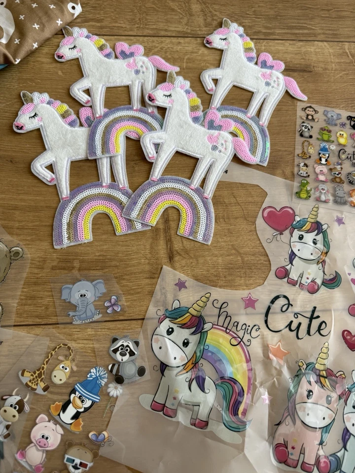 Stoffpaket Stoffe mit Bügelbildern Jersey Bauwollstoffe u.a.STOFF UND LIEBE Girl - Bild 3 von 4