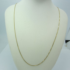 STUNNING 14K YELLOW GOLD 24-1/2" BOX CHAIN NECKLACE   2.1G