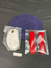 American Girl Molly Meet Accessories Blue Beret/Hat White Socks Red Ribbons AG