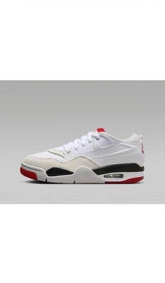 Nike Air Jordan 4 RM GS White Fire Red Bred Shoes Youth 7Y Womens 8.5 FQ7938-102