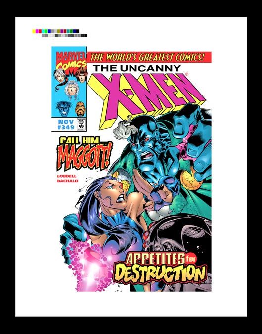 Chris Bachalo X-Men #349 Rare Production Art Cover