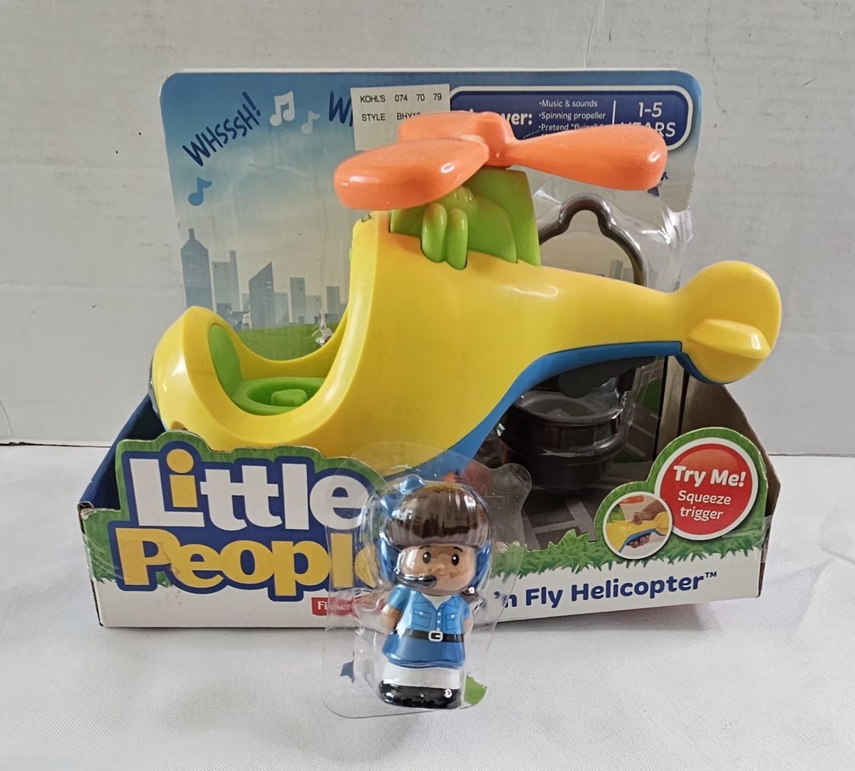 Fisher Little People Spin 'n Fly Helicopter 2013 BDY82 Sounds