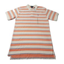 Polo Ralph Lauren Polo Shirt Youth XL Orange Blue White Short Sleeve Boy New NWT