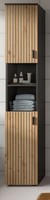 Bad Hochschrank Badschrank Eiche Artisan Badezimmer MöBel 2-TüRig 6 FäCher Livia