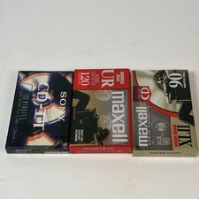 Maxell UR 120 XLII 90 Sony CD-IT 100 Blank Audio Cassette Tapes Lot of 3 New