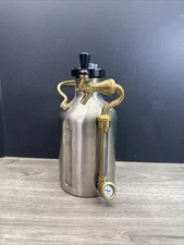 Growler Werks uKeg 64 oz Stainless Steel and Brass Beer Growler