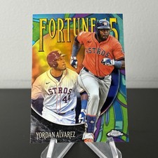 Yordan Alvarez 2025 Topps Chrome Fortune 15 F15-9 Houston Astros Baseball Card