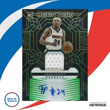 2023-24 Obsidian Jalen Pickett Rookie Jersey Auto Green /25 RC Denver Nuggets
