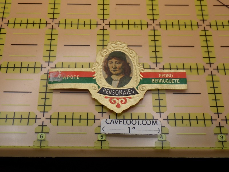 Vintage Cigar Band Pedro Berruguete Personajes Serie E Tabacos Capote Spain