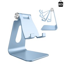 Elegant Adjustable Aluminum Phone Stand in Sierra Blue - Universal Compatibility