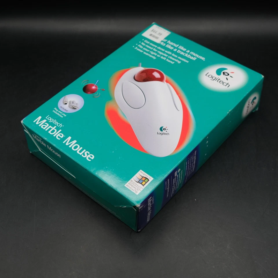 NEW Logitech Marble Mouse 904286-0403 Windows 98 PS2 Wired FACTORY SEALED - Image 3 of 4