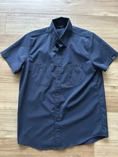 1620 Workwear Short Sleeve Work Shirt, Uniform Blue, Size Medium, USA Made