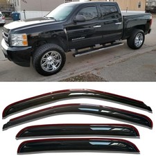 in-Channel Window Visors Rain Guards 2007-2014 Chevy/GMC Crew Cab In-Channel