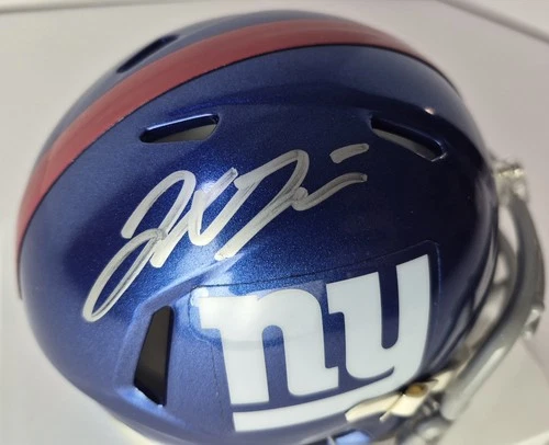 Jaxon Dart New York Giants Signed Flash Alternate Mini Helmet Autograph PAAS