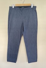 EUC St. John Cotton Blend Knit Pants Size M Navy Blue Excellent Used Condition