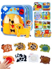 Montessori Busy Book for Toddlers 1-3, Felt Busy Board Dog Theme
