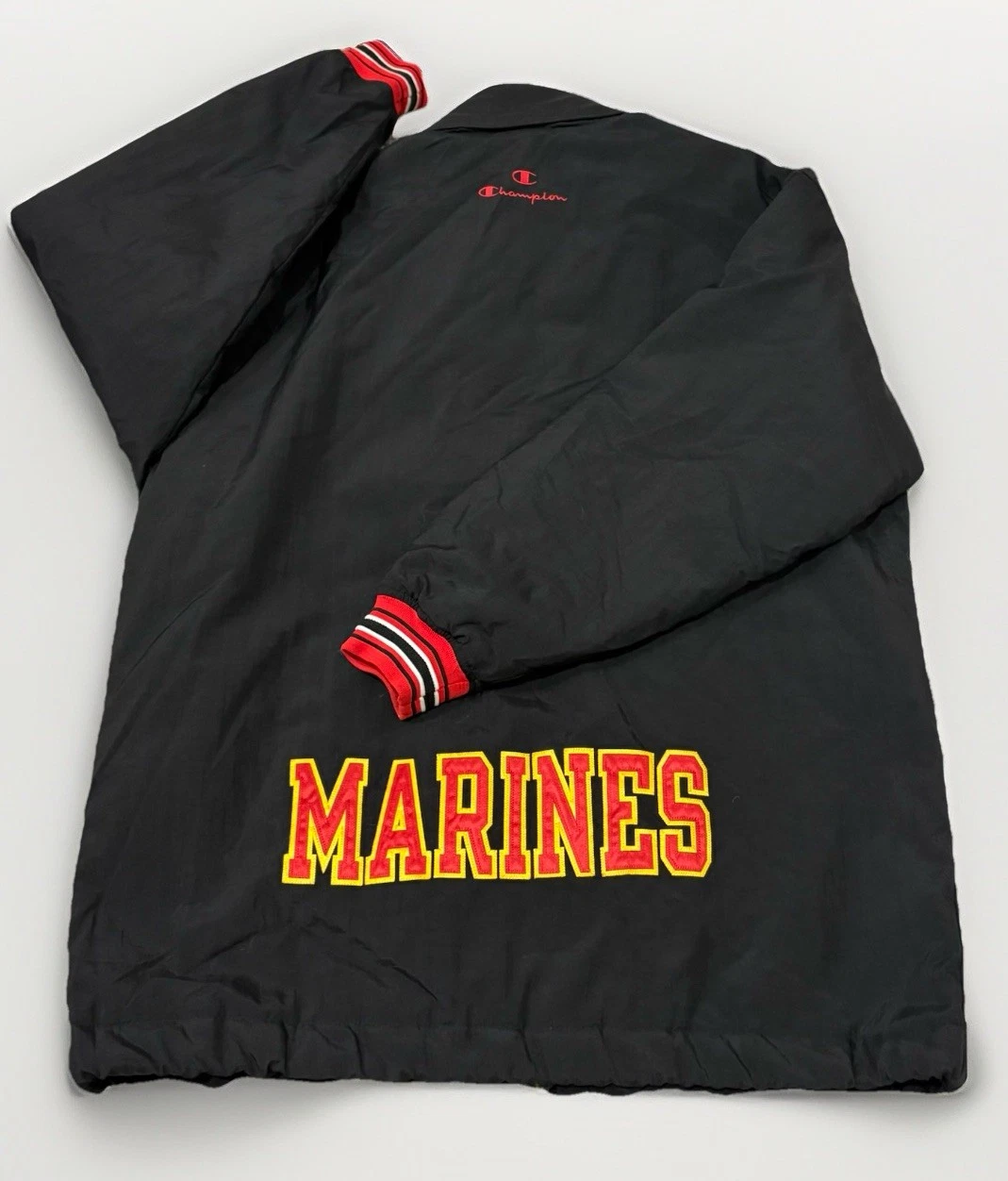Vintage Champion MARINES USMC Embroidered Logo Spell Out Jacket Coat - Men's XL