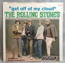HEAR IT 60's 45 rpm record w/ps The Rolling Stones "Get Off My Cloud" from 1965