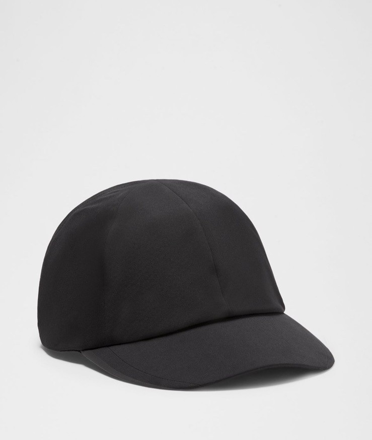 Cappello da corsa lululemon pony nuovo con etichetta taglia One nero