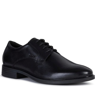 Geox Gladwin Men's Black Leather Flats Casual Fashion U024WA00043C9999