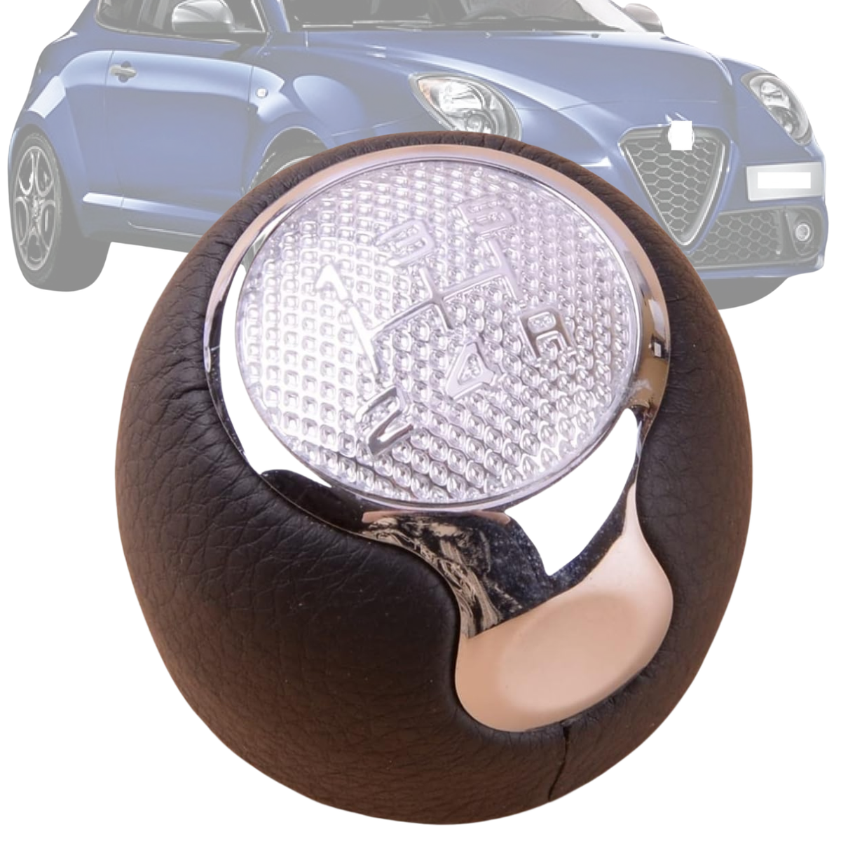 MKptopia Pomello Cambio In ABS A 5 Marce Con Soffietto In Pelle – Compatibile Con Seat Altea, Leon II E Toledo III