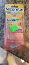 Nicorette Smoking Cessation Aid 4MG Fruit Gum - 20 Count