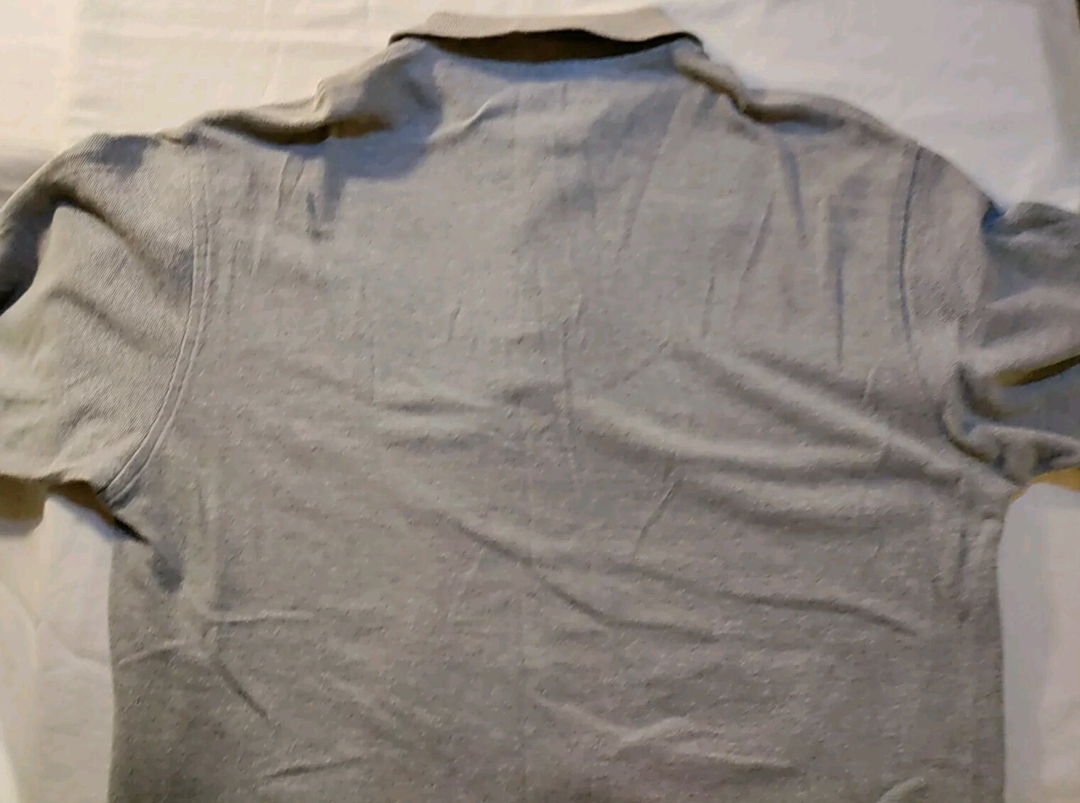 Men Docker's Light Gray Tight Knit Long Sleeve Polo Dress Shirt M VTG NWOT RARE image 2