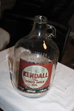 RARE Vintage KENDALL Motor Oil One Gallon Jar Jug The 2000 Mile Oil