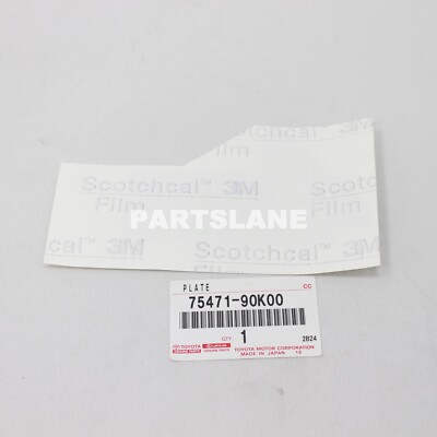 75471-90K00 Toyota OEM Genuine PLATE, REAR NAME, NO.5 (MECHANISM